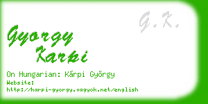 gyorgy karpi business card